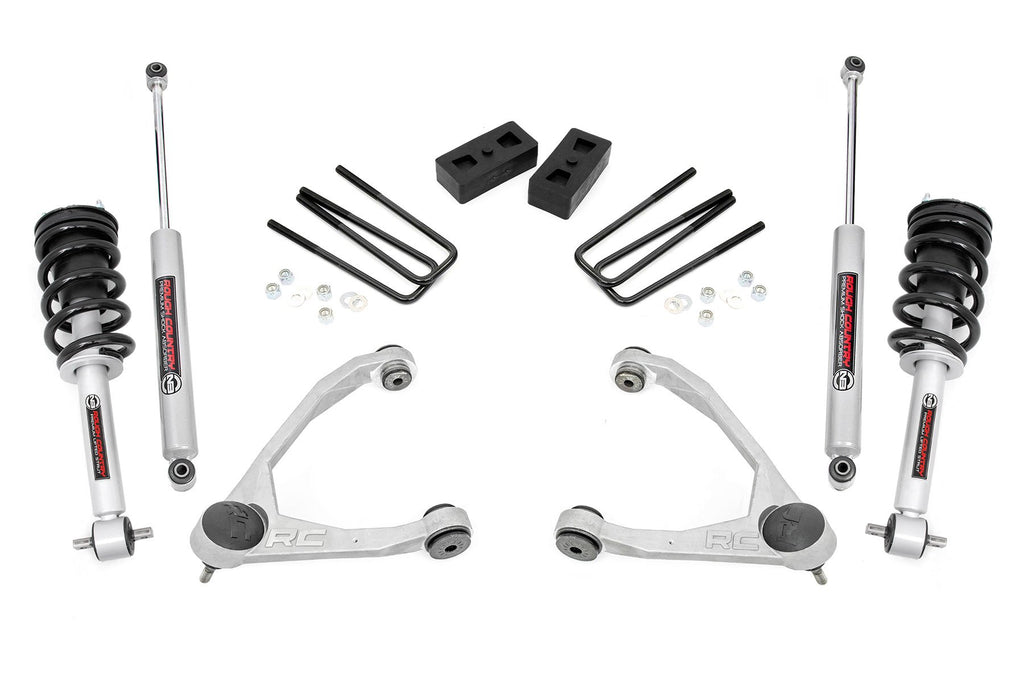 3.5 Inch Lift Kit | Cast Steel | N3 Strut | Chevy/GMC 1500 (14-16) | 198.23