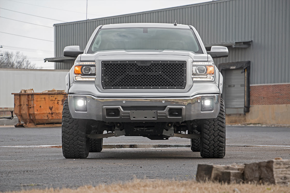 LED Light Kit | Fog Mount | 2" Black Pair | GMC Sierra 1500 2WD/4WD (14-15) | 70689