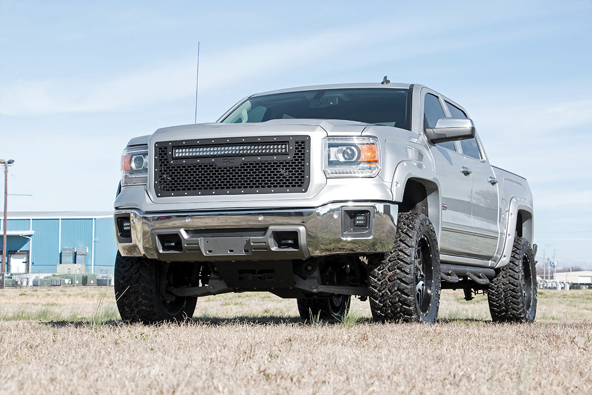 LED Light Kit | Fog Mount | 2" Black Pair | GMC Sierra 1500 2WD/4WD (14-15) | 70689