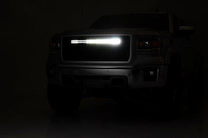 Mesh Grille | 30" Dual Row LED | Black | GMC Sierra 1500 2WD/4WD (2014-2015) | 70190