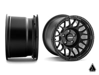 Sticky XT Warrior Tires 32x10x15 on 15x10 Assault Industries Hellfire Satin Black Wheels 4/156 Pattern