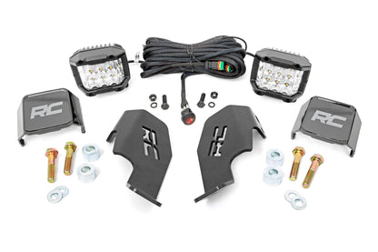 LED Light Kit | Cage Mount | 2" Chrome Pair | Wide Angle | Honda Talon 1000R  | 92035