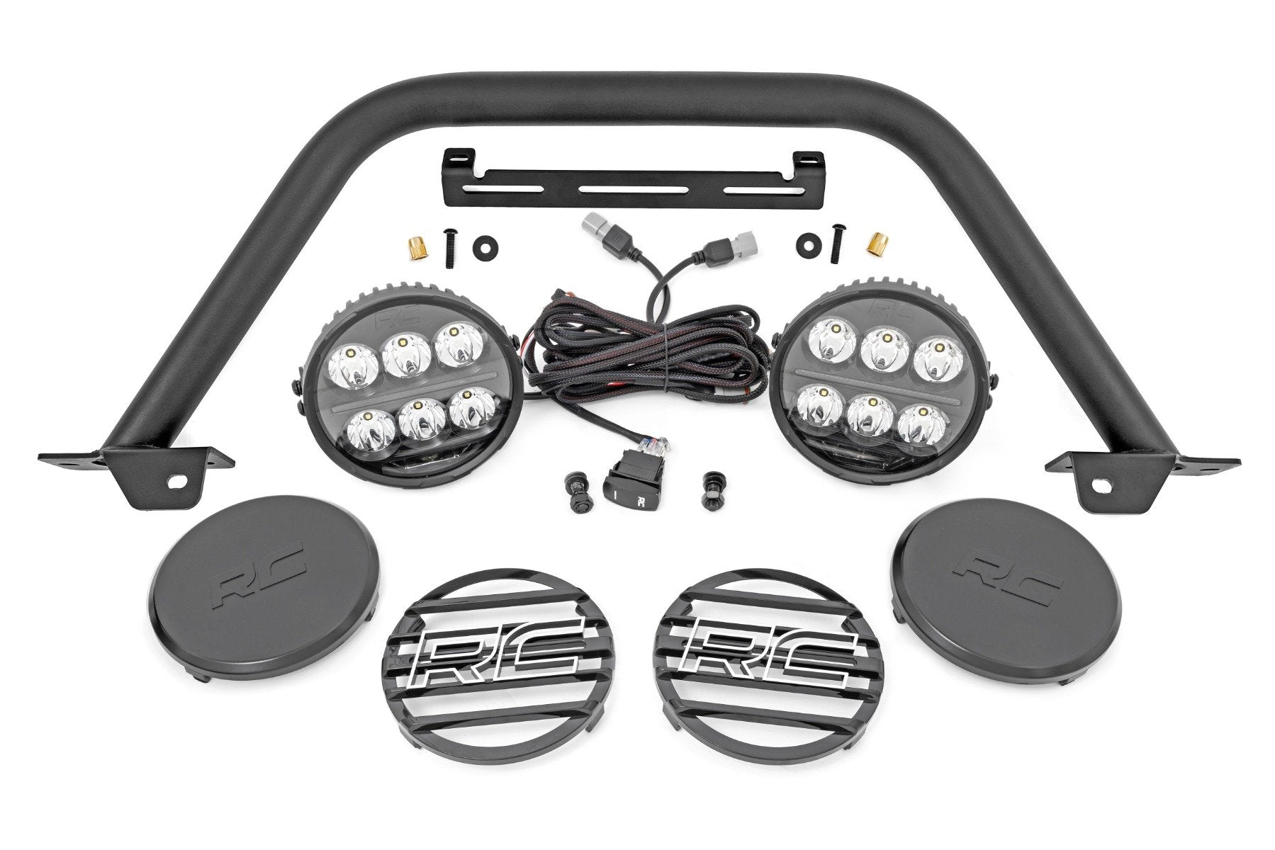 Safari Bar | 6.5 Inch Round LED | OE Modular Steel | Ford Bronco 4WD (21-25) | 51113