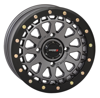 System 3 SB6 Beadlock Wheels + Maxxis Roxxzilla Tires (Mounted Kit) – Gunmetal