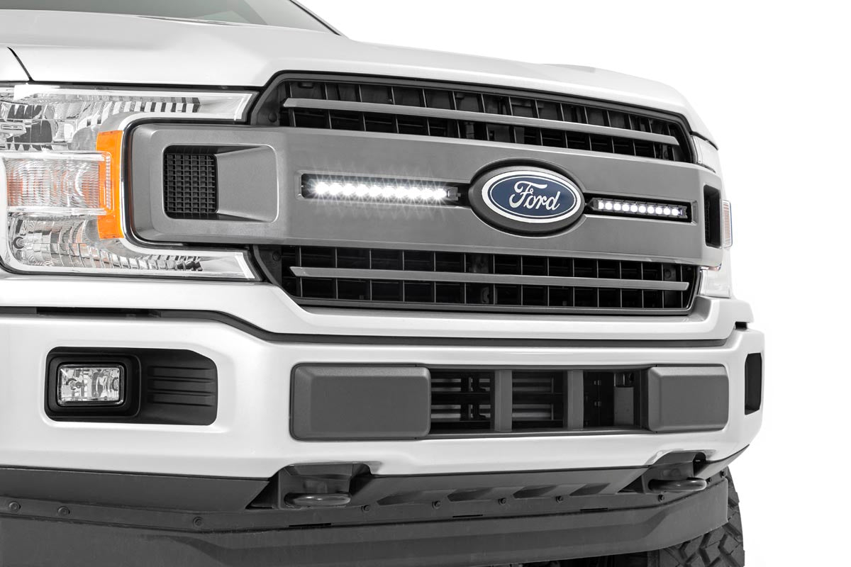 LED Light Kit | Grille Mount | 10" Black Slimline Pair | Ford F-150 (18-20) | 70808