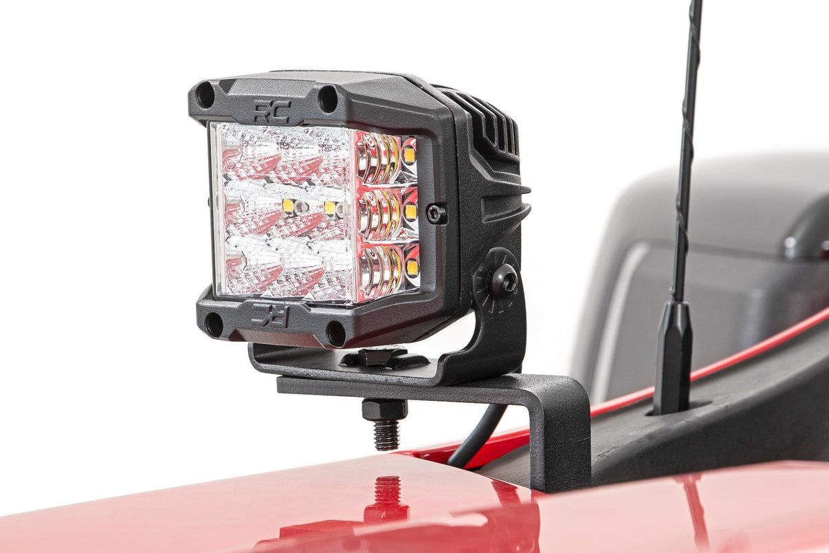 LED Light Kit | Ditch Mount | 2" Black Pair | Flood | Chevy Silverado 1500 (19-24) | 70842