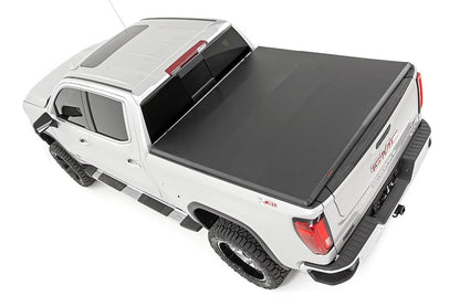 Rough Country | Soft Tri-Fold Bed Cover | 6'7" Bed | Chevy/GMC Sierra 1500 (19-26)/Silverado 1500 (19-26)  | 41308650A