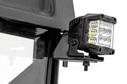 LED Light | RR Cage Mount | 2" Chrome Pair | Wide Angle | Polaris Ranger 1000/Ranger XP 900/1000 | 93144