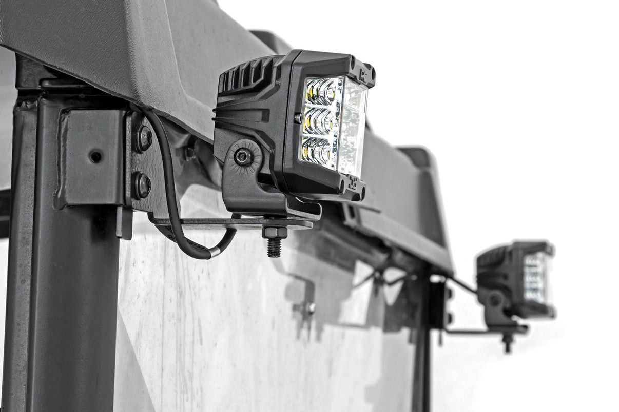 LED Light | RR Cage Mount | 2" Chrome Pair | Wide Angle | Polaris Ranger 1000/Ranger XP 900/1000 | 93144