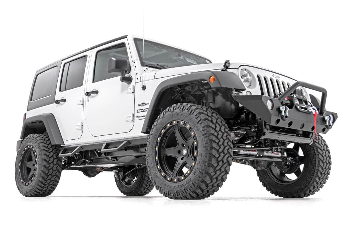 Contoured Drop Steps | 4 Door | Jeep Wrangler Unlimited 2WD/4WD (2007-2018) | 90765B
