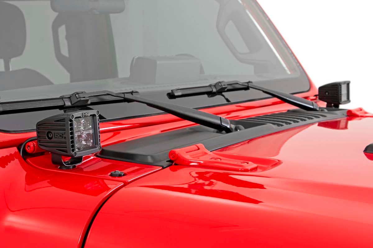 LED Light Kit | Cowl Mount | 2" Black Pair | Jeep Gladiator JT/Wrangler JL (18-25) | 70062