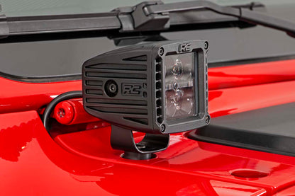 LED Light Kit | Cowl Mount | 2" Black Pair | Amber DRL | Jeep Gladiator JT/Wrangler JL (18-25) | 70060