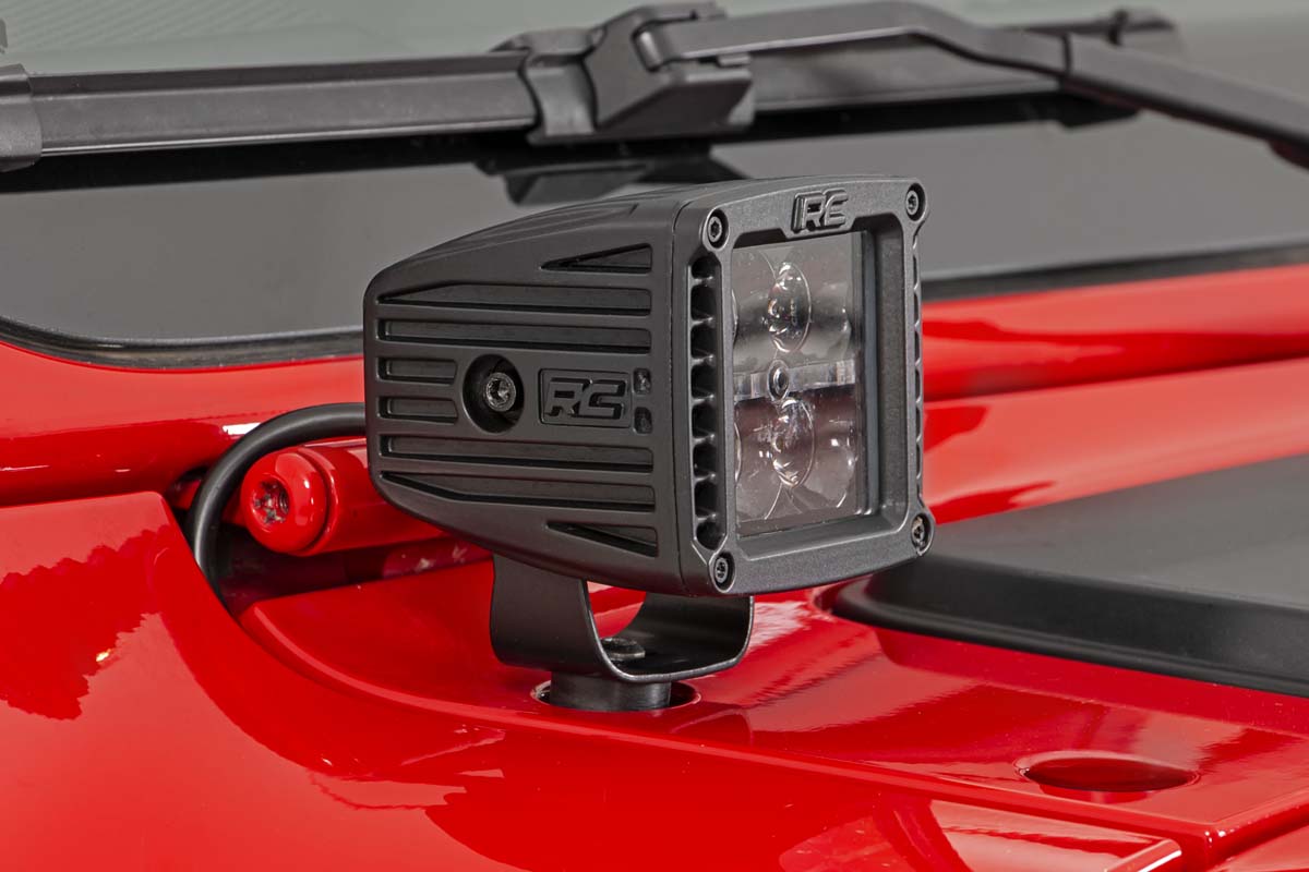 LED Light Kit | Cowl Mount | 2" Black Pair | Jeep Gladiator JT/Wrangler JL (18-25) | 70062