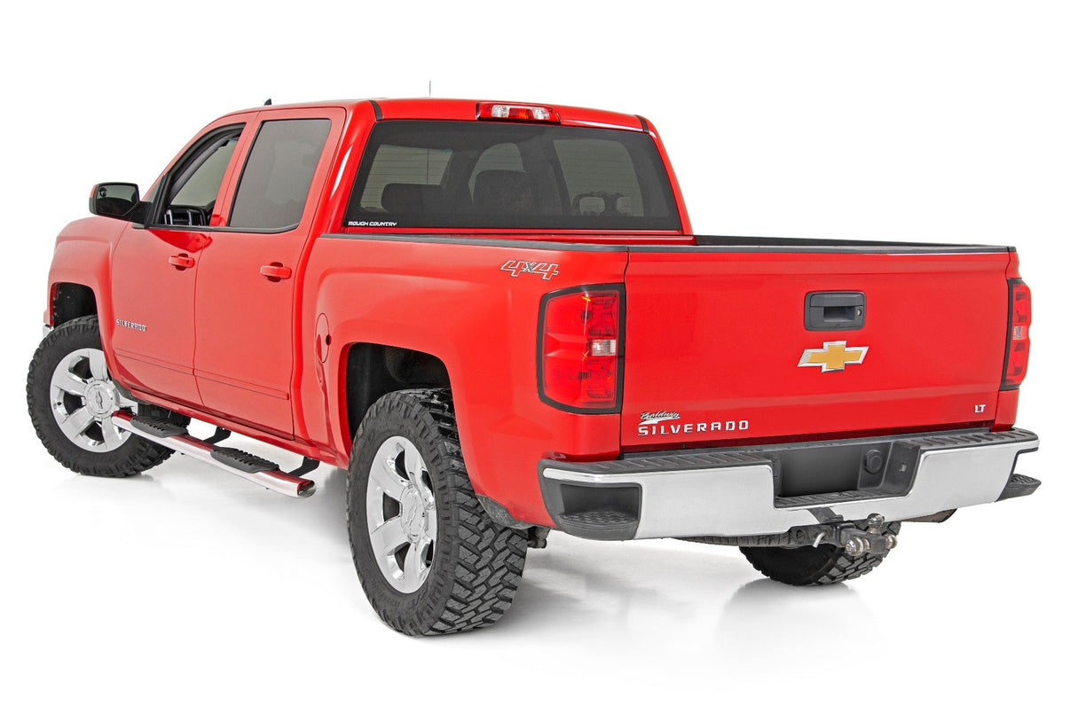 Oval Nerf Steps | Stainless | Crew Cab | DEF Tank | Chevy/GMC 1500/2500HD/3500HD (07-19 & Classic) | 21001S