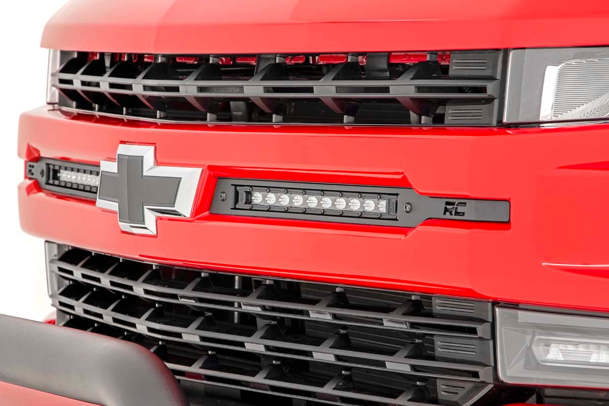 LED Light Kit | Grille Mount | 10" Black Slimline Pair | Chevy Silverado 1500 (19-22) | 70817