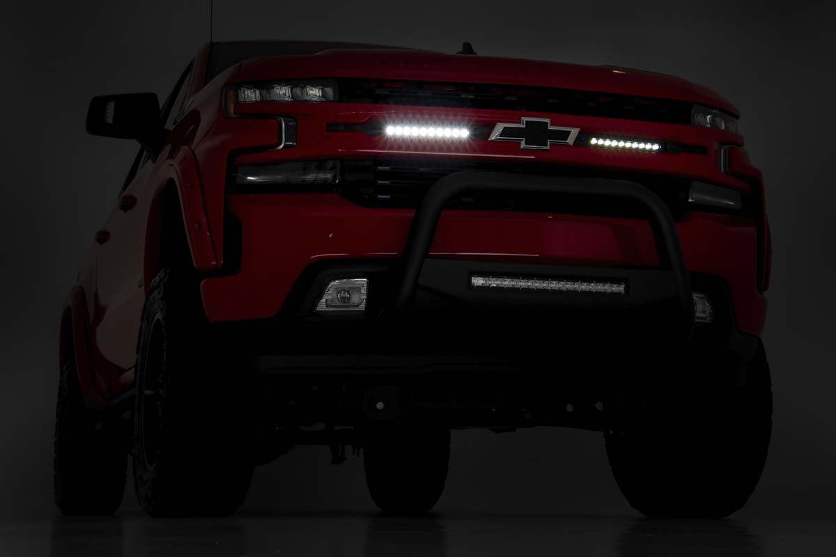 LED Light Kit | Grille Mount | 10" Chrome Slimline Pair | Chevy Silverado 1500 (19-22) | 70818