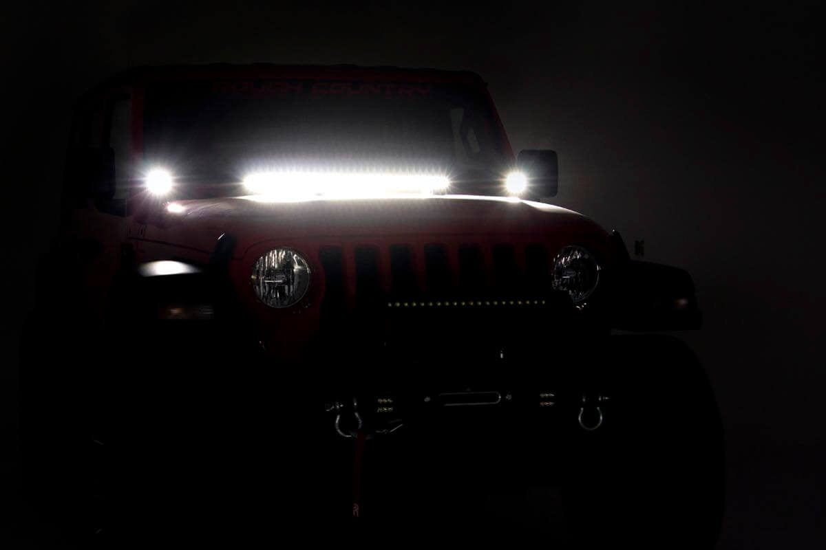 LED Light Kit | Hinge Mount | 2" Black Pair | White DRL | Jeep Gladiator JT/Wrangler JL (18-25) | 70052DRL