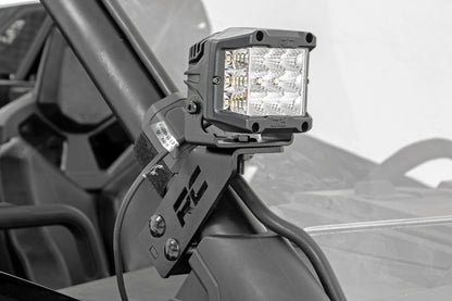 LED Light Kit | "A" Pillar Mount | 2" Black Pair | White DRL | Polaris RZR PRO XP  | 93080