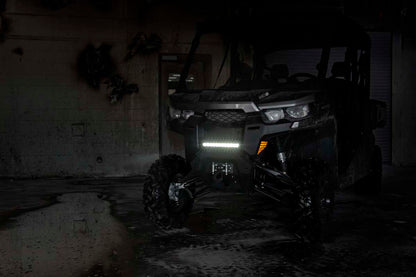 LED Light | Bumper Mount | 12" Black Single Row | White DRL | Can-Am Defender HD 8/HD 9/HD 10 | 97004