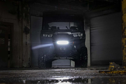 Rough Country | LED Light | Bumper Mount | 12" Black Single Row | Can-Am Defender HD 8/HD 9/HD 10 | 97001