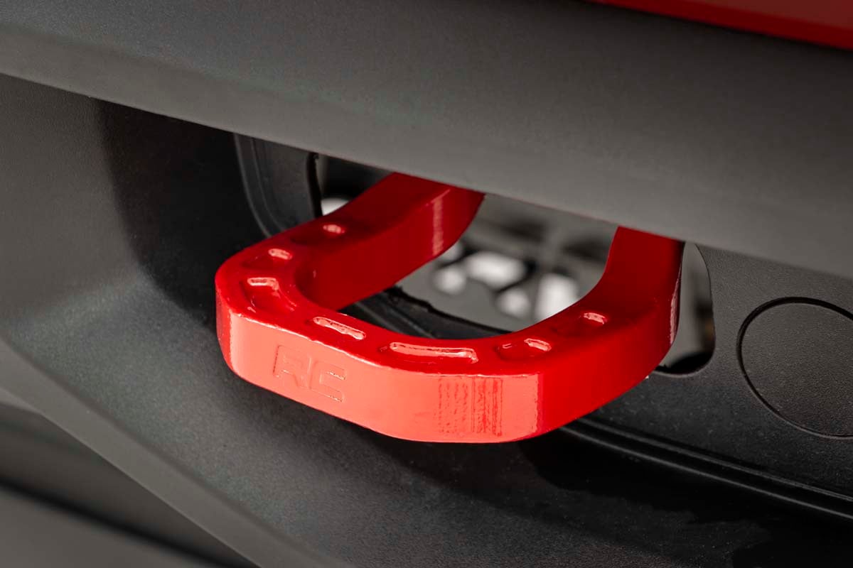 Tow Hooks | Forged | Red | Chevy Silverado 1500 2WD/4WD (2019-2025 & Classic) | RS132