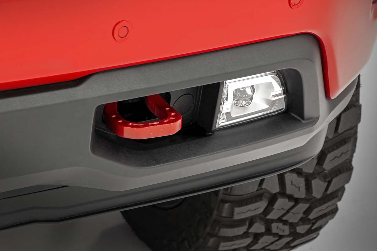 Tow Hooks | Forged | Red | Chevy Silverado 1500 2WD/4WD (2019-2025 & Classic) | RS132