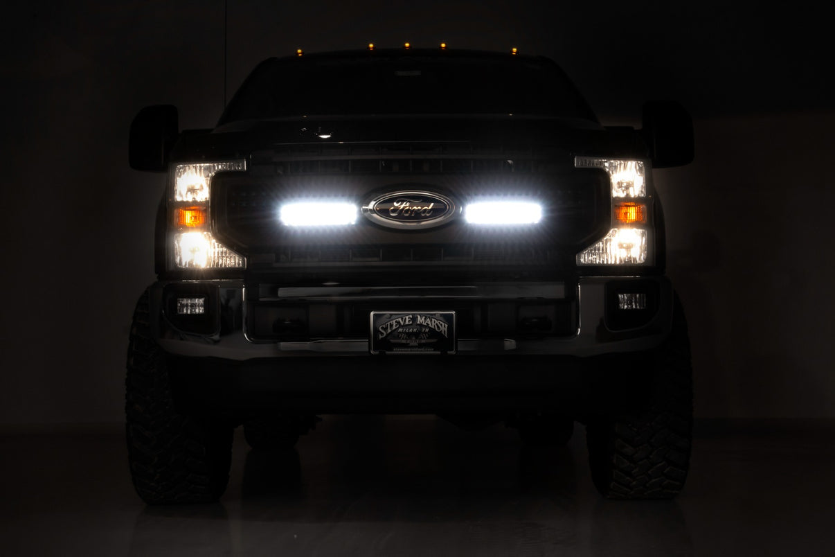 LED Light Kit | Grille Mount | 10 Inch Black | Slimline | Ford F-250 Super Duty (20-22) | 70898