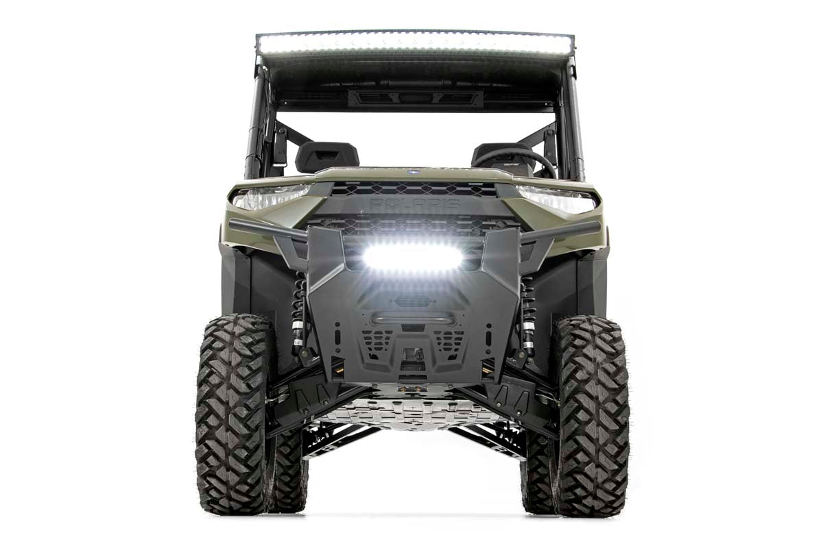 LED Light Kit | Bumper Mount | 12" Black Single Row | White DRL | Polaris Ranger XP 1000  | 93027