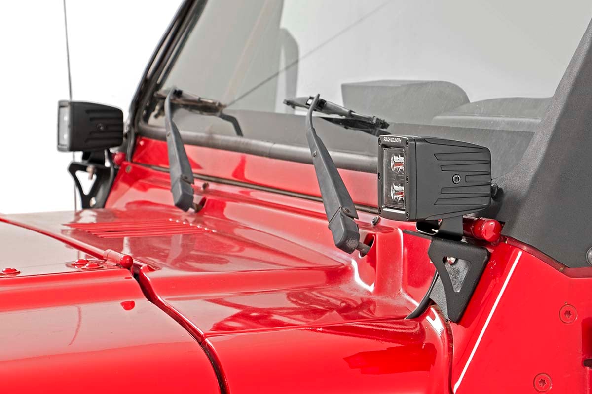 Light Mounts | Lower Windshield | Jeep Wrangler TJ (97-06)/Wrangler Unlimited (04-06)  | 6003