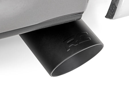Rough Country | Exhaust Tip | Black | RC Logo | 2.5-3.125 Inch Pipe | 96004A