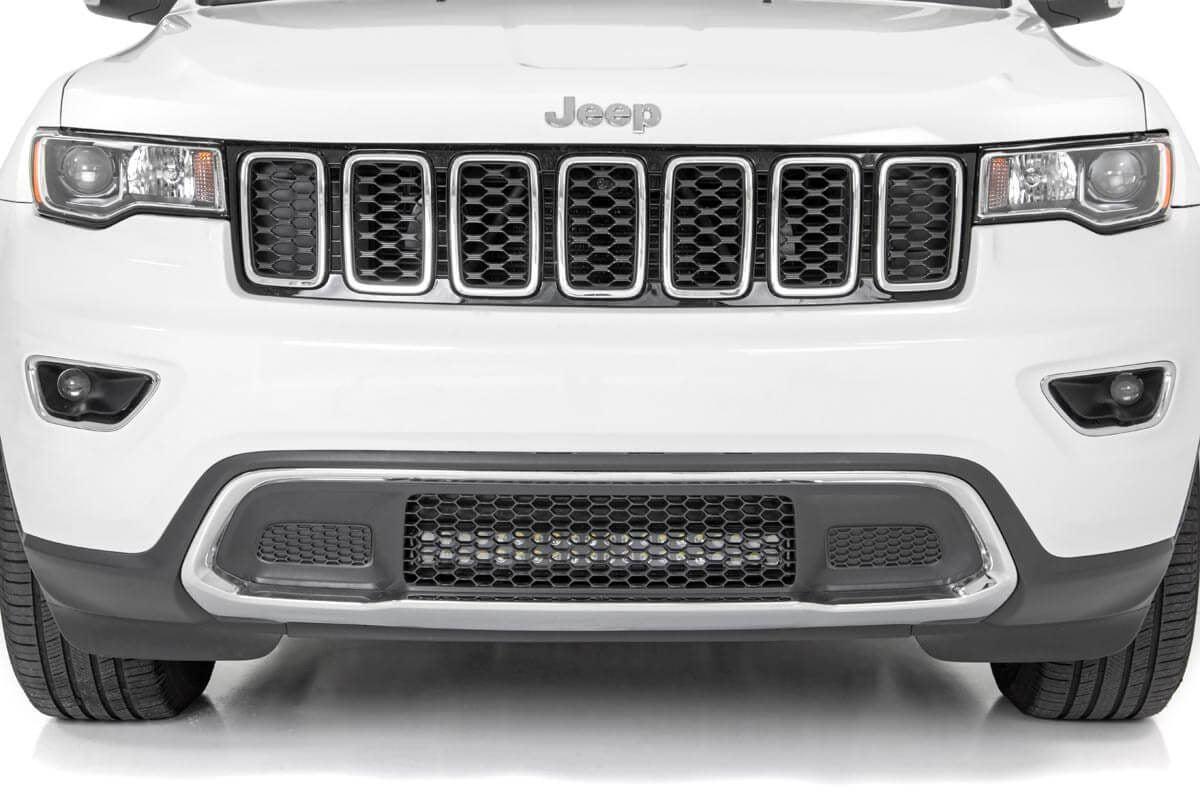 LED Light Kit | Bumper Mount | 20" Chrome Dual Row | Amber DRL | Jeep Grand Cherokee WK2 (11-20) | 70776
