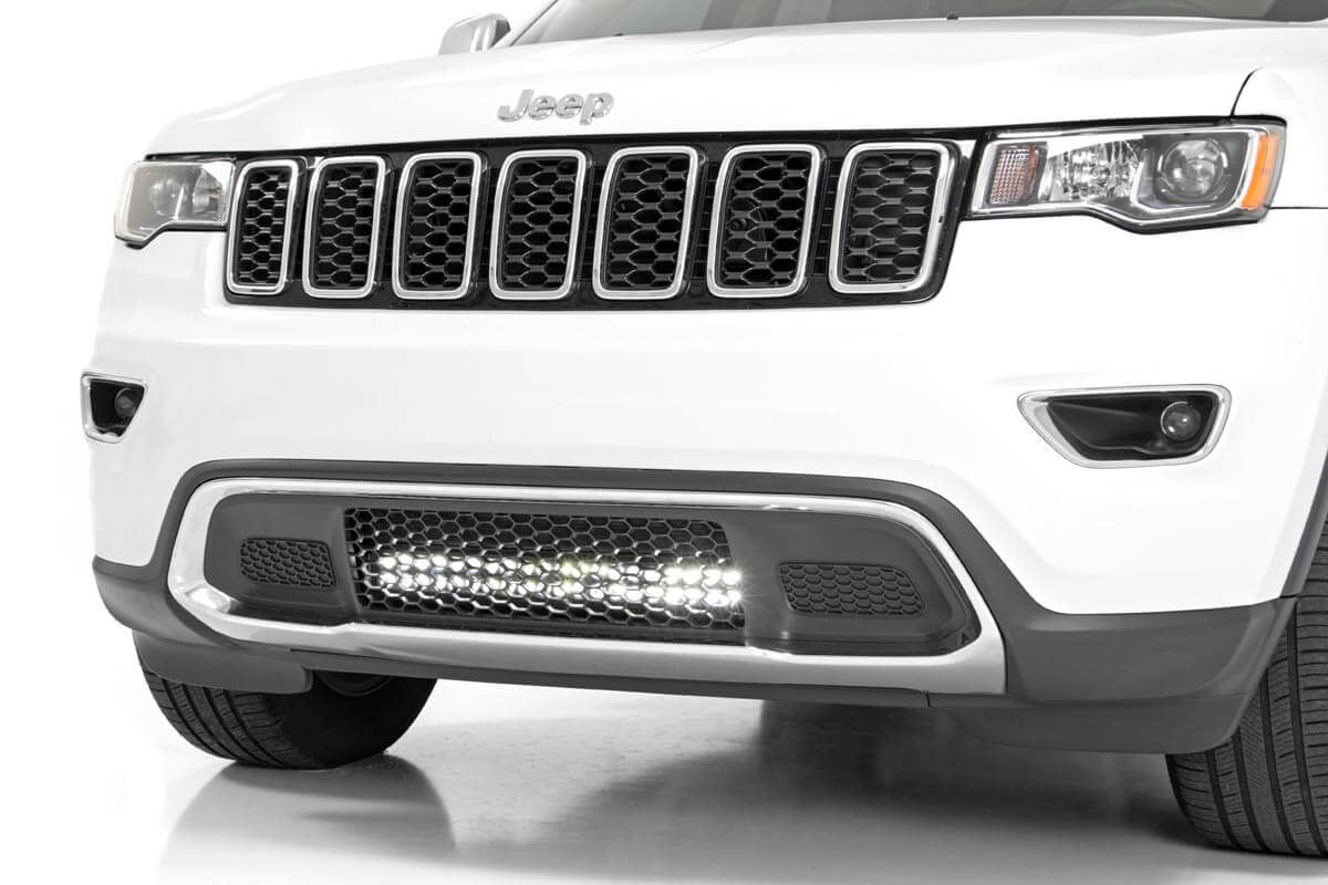 LED Light Kit | Bumper Mount | 20" Black Dual Row | White DRL | Jeep Grand Cherokee WK2 (11-20) | 70773DRL