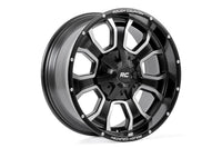 Rough Country 93 Series Wheel | One-Piece | Machined Black | 20x10 | 6x5.5/6x135 | -18mm | 93201012