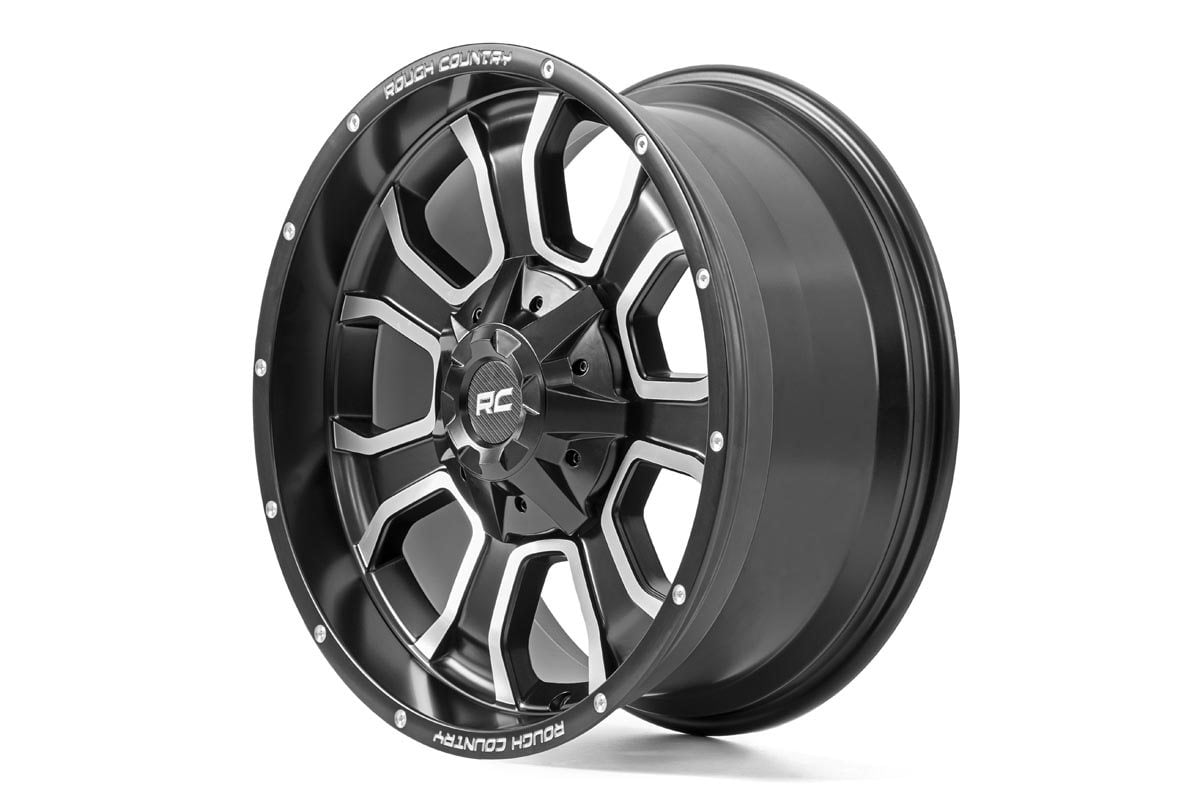 Rough Country 93 Series Wheel | One-Piece | Matte Black | 20x10 | 8x6.5 | -18mm | 93201010