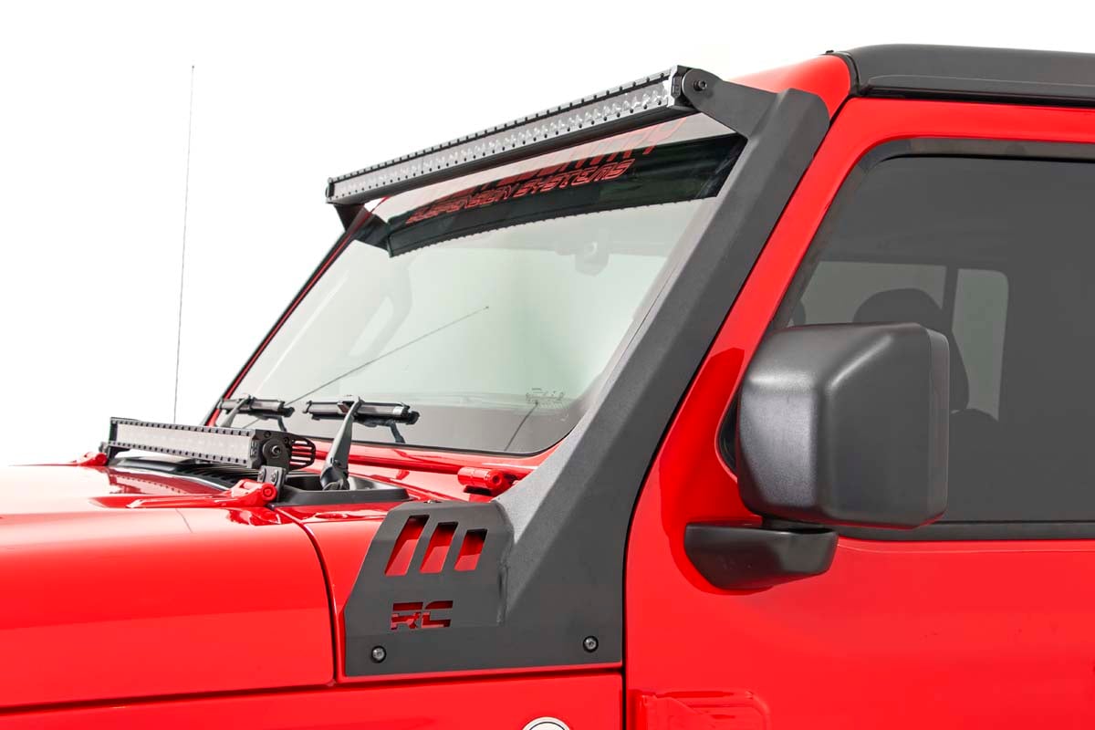 LED Light Kit | Windshield | 50" BLK Dual Row | WHT DRL | Jeep Gladiator JT/Wrangler JL (18-25) | 70067