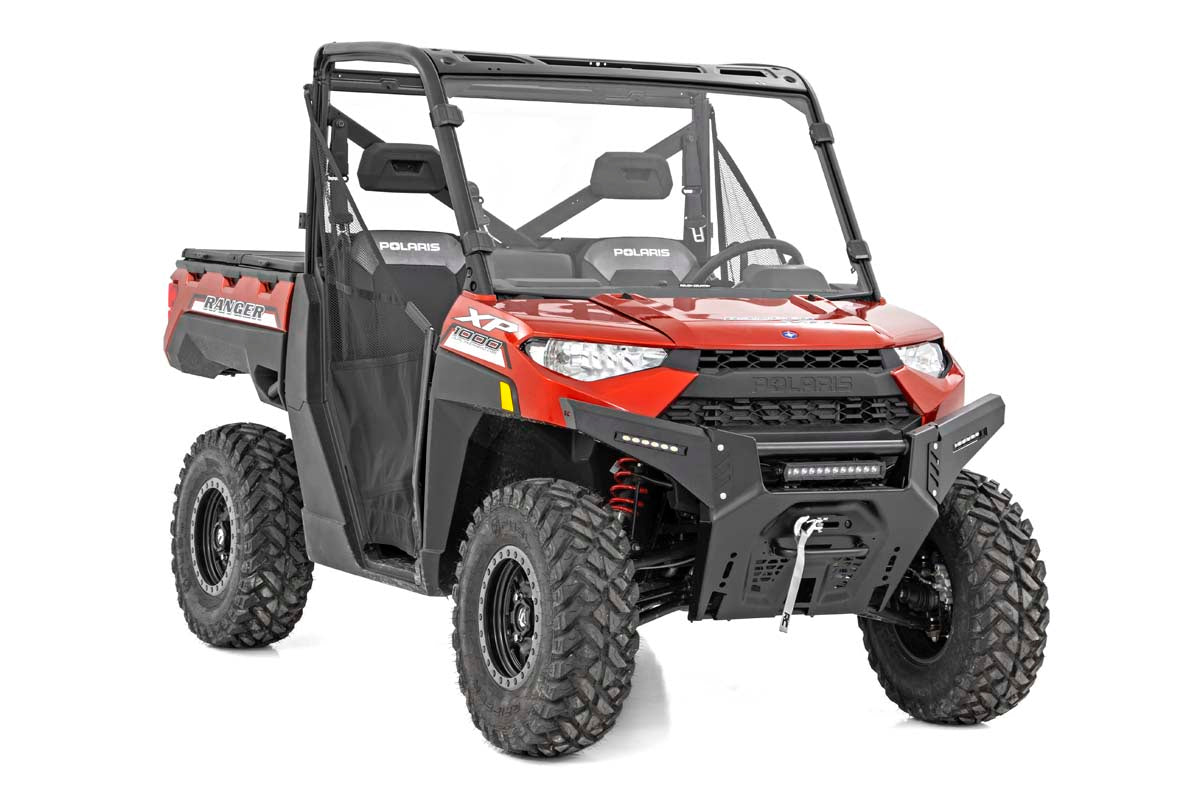 LED Light Kit | Bumper Mount | 12" Black Single Row | White DRL | Polaris Ranger XP 1000  | 93027