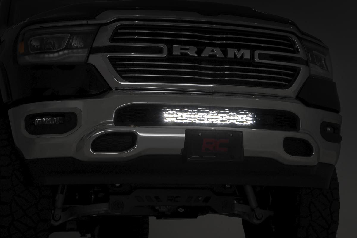 LED Light Kit | Bumper Mount | 20" Black Dual Row| Amber DRL | Ram 1500 (19-24) | 70779DRLA
