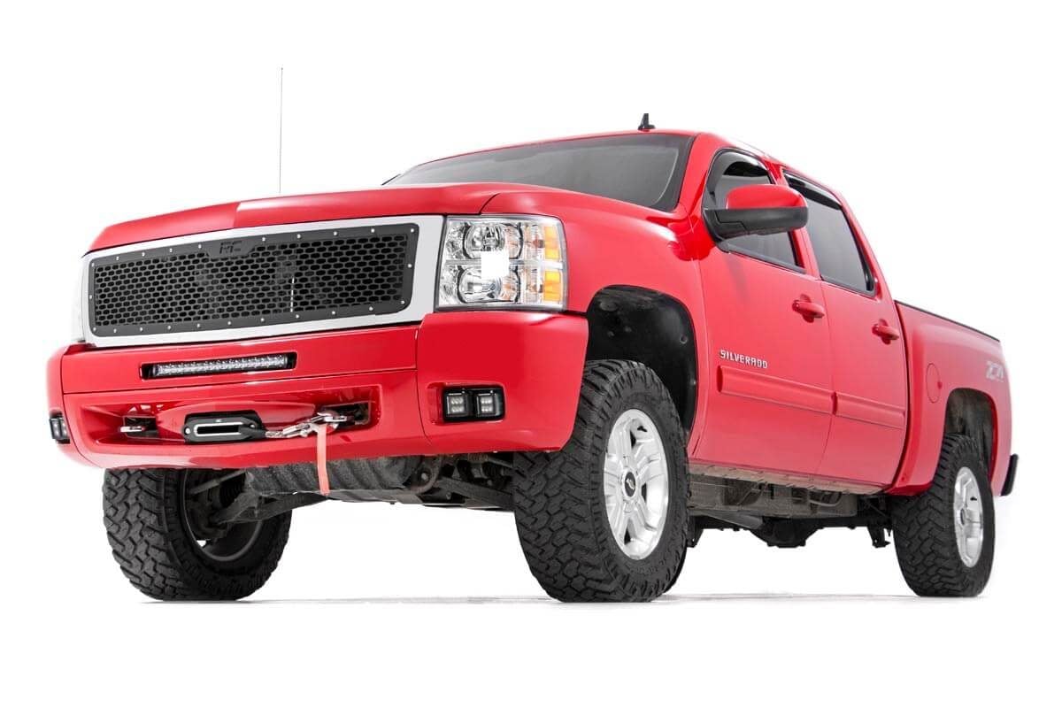 LED Light Kit | Fog Mount | Dual 2" Black Pairs | Chevy Silverado 1500/2500HD/3500HD 2WD/4WD | 70762