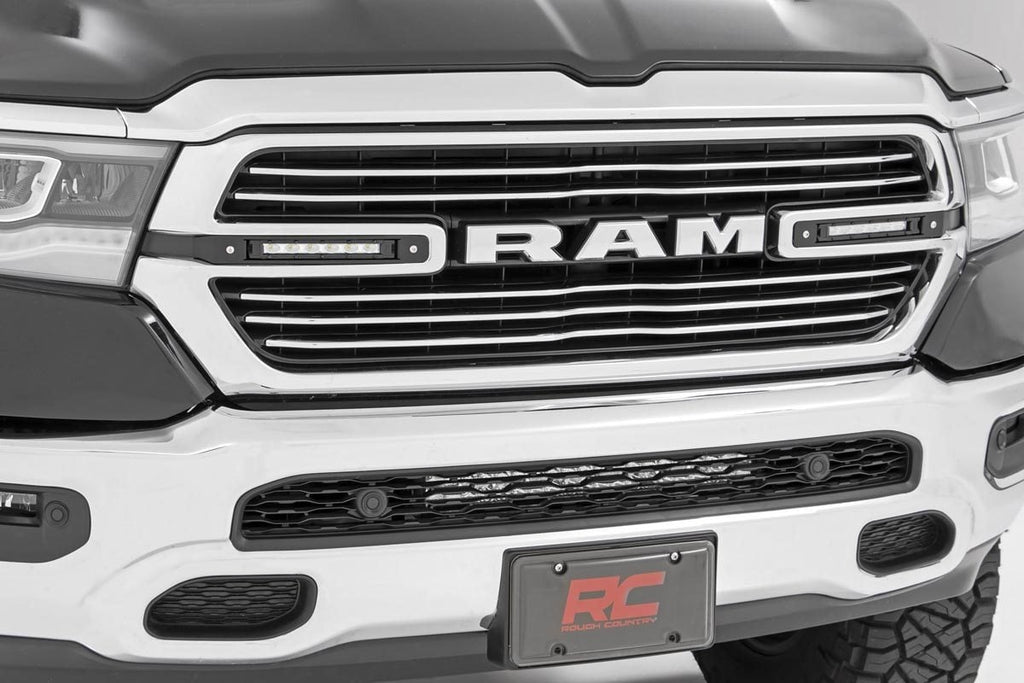 Dual 6in LED Grille Kit | Chrome Slimline | Ram 1500 2WD/4WD (2019-2024) | 70784