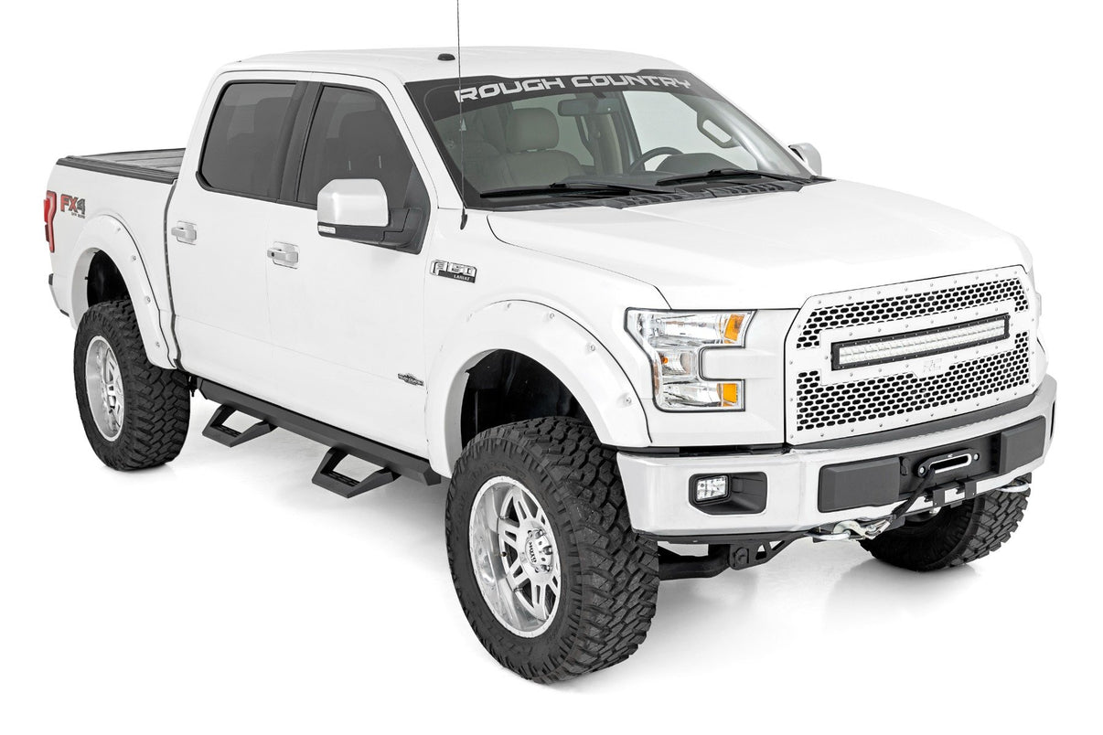 SRX2 Adj Aluminum Step | Crew Cab | Ford F-150/Lightning/F-250/F-350/Raptor (15-25) | 51008A