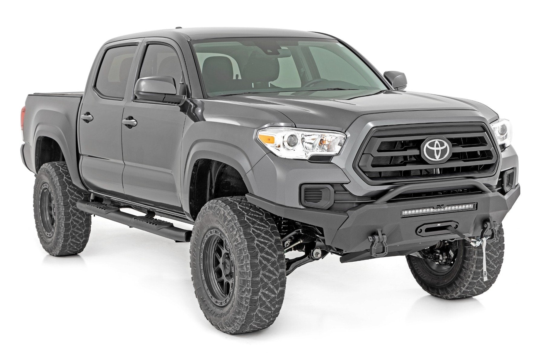 Oval Nerf Step | Double Cab | Black | Toyota Tacoma 2WD/4WD (2005-2023) | 21008