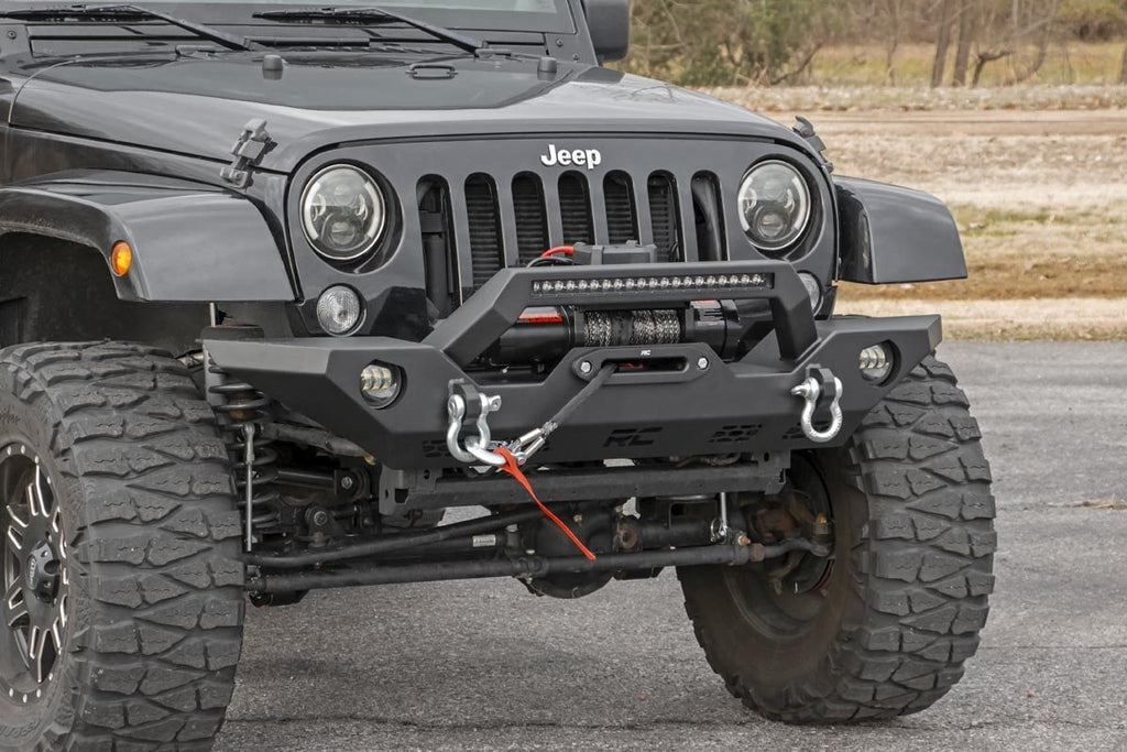 Rough Country | Front Bumper | Sport | OE Fog | Jeep Gladiator JT/Wrangler JK & JL/Wrangler Unlimited 4WD | 10596