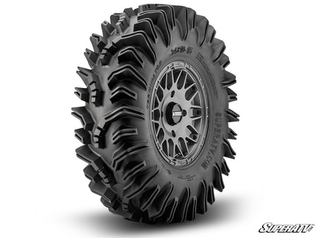 Intimidator Tires 34x10x15 on 15" Matte Titanium Hellfire Wheels 4/156 Pattern