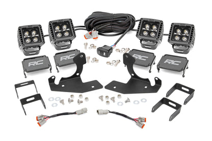 LED Light Kit | Fog Mount | 2" Black Pair | White DRL | Chevy Silverado 2500 HD/3500 HD (11-14) | 70628DRL