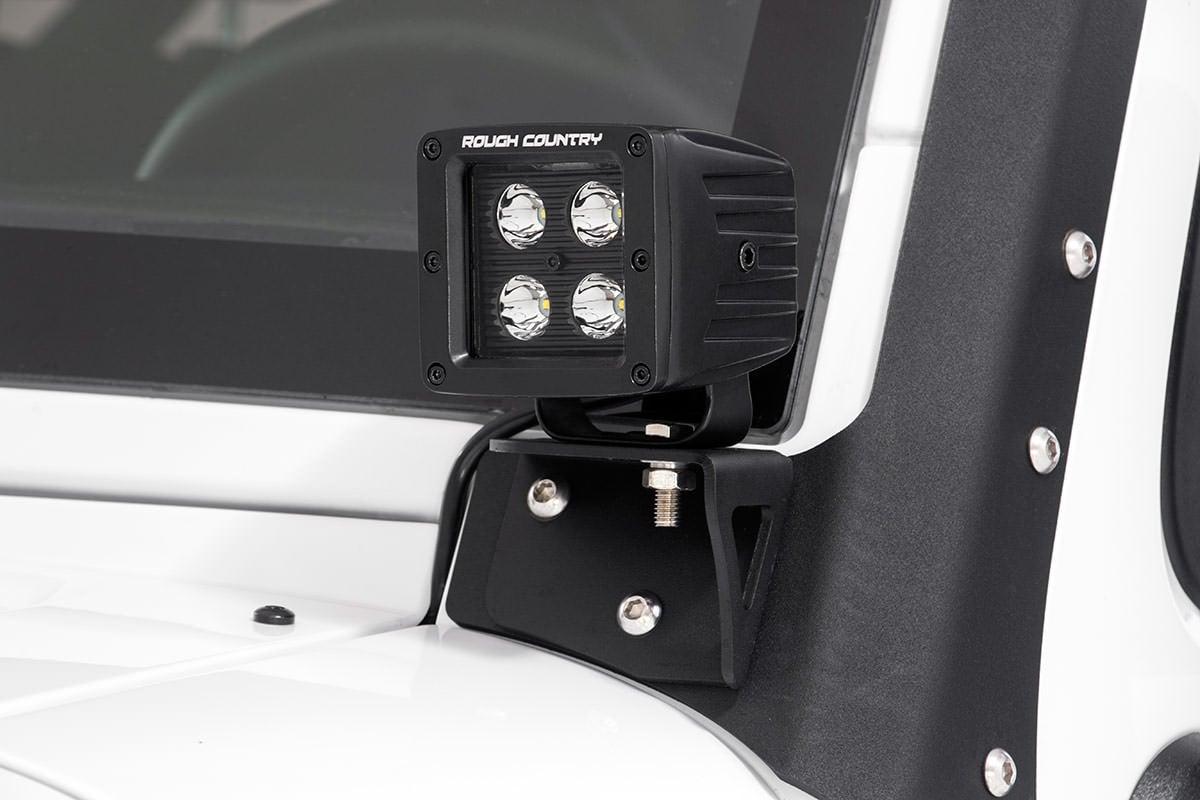 LED Light Mount | Lower Windshield | Pod | Jeep Wrangler JK/Wrangler Unlimited (07-18) | 70044