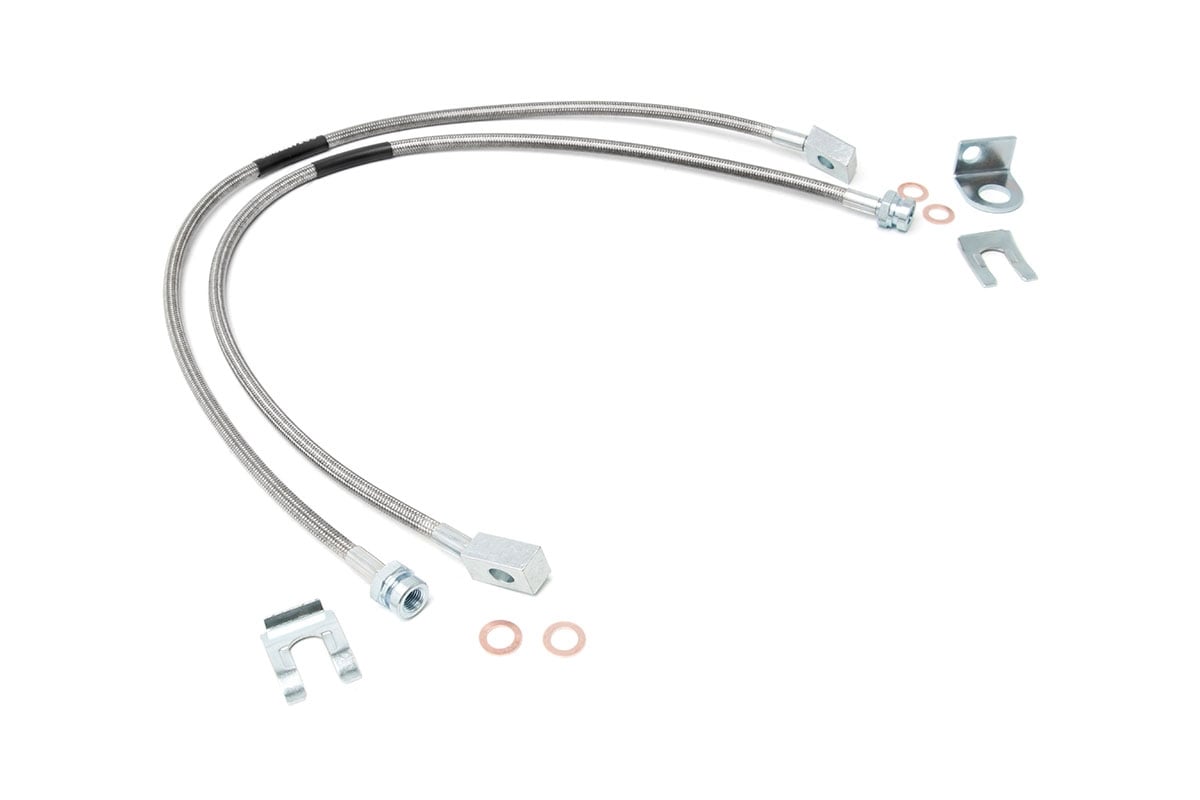 Brake Lines | Stainless | FR | 4-6" Lift | Jeep Cherokee XJ/Wrangler TJ/Wrangler Unlimited  | 89702