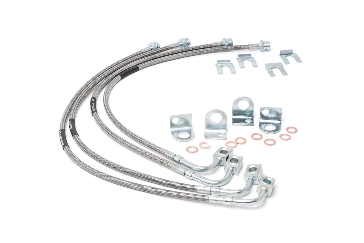 Brake Lines | Stainless | FR & RR | 4-6 Inch Lift | Jeep Wrangler JK/Wrangler Unlimited (07-18) | 89716