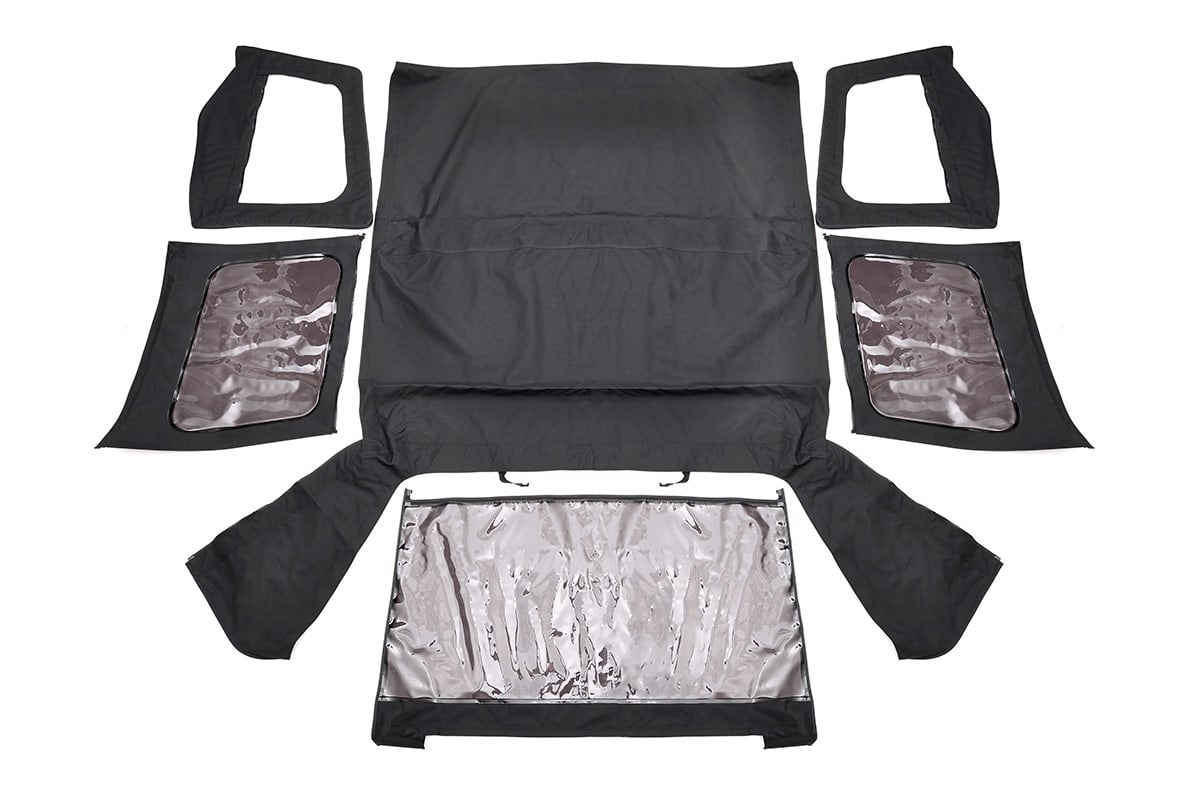 Soft Top | Replacement | Black | Half Doors | Jeep Wrangler YJ 4WD (87-95) | RC84050.35
