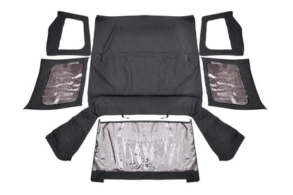 Soft Top | Replacement | Black | Half Doors | Jeep Wrangler YJ 4WD (87-95) | RC84050.35