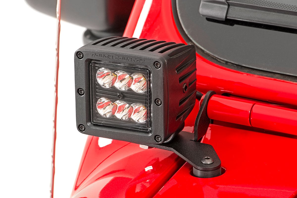 LED Light Kit | Hinge Mount | 2" Black Pair | Amber DRL | Jeep Gladiator JT/Wrangler JL (18-25) | 70052DRLA